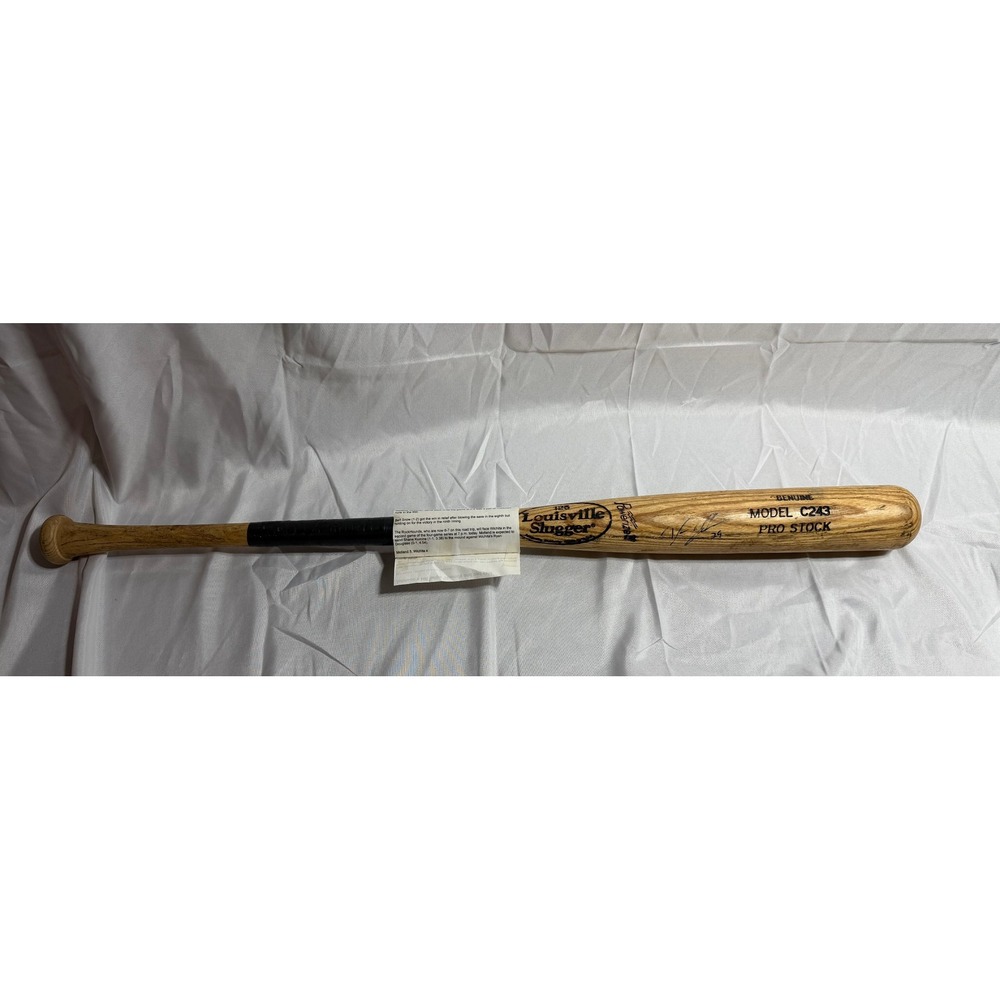 Dan Johnson Signed Game Used Bat Midland Rockhounds HR 2003 Louisville Slugger